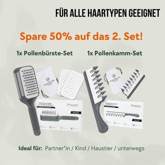 Doppel-Set: Pollenkamm + Pollenbürste